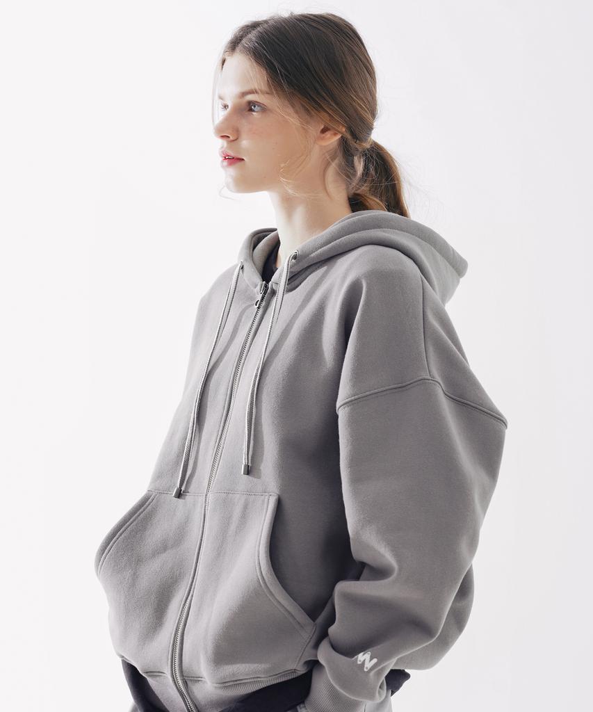 Wv Project Warping Zip-Up Hoodie Dark Gray Jjot7203