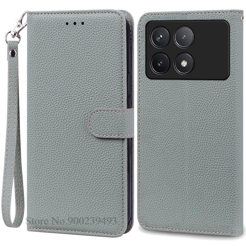 Pouzdro F6 Pro pro POCO F6 Pro Pouzdro Silikonová peněženka Kožené vyklápěcí pouzdro pro Xiaomi Poco F6 Pro 5G Pouzdro Knižní obal Fundas