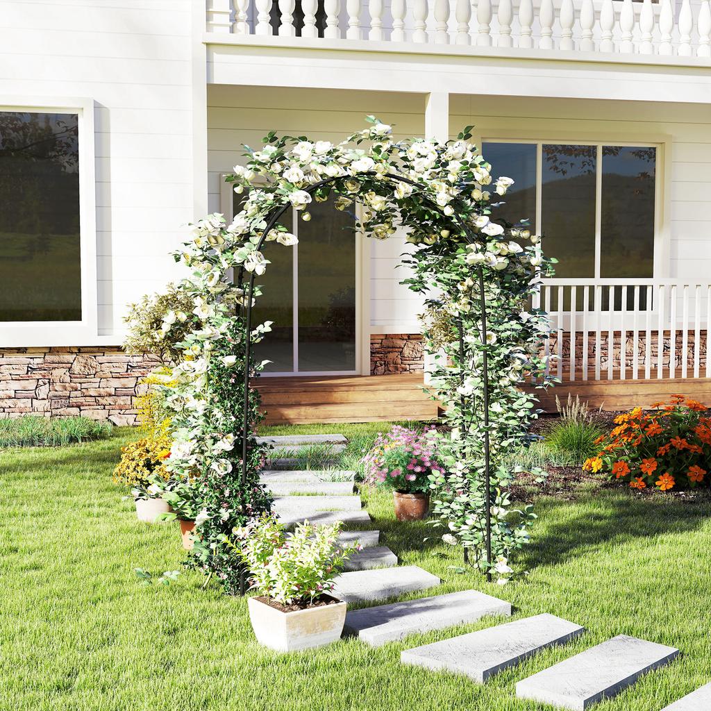 Garden Arch, Vintage Design, 125 X 37 X 230 Cm, Black