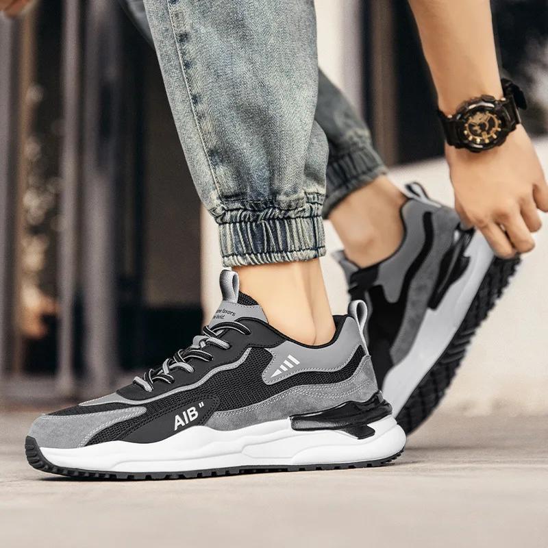 Fashion Men Sneakers Lace-up Male Sport Running Shoes Large Size Breathable Vulcanized Summer Thick Bottom Canvas Casual Shoes