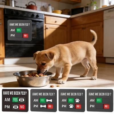 Pet Feeding Reminder Board, Reusable  Feeding For Daily Pet Care