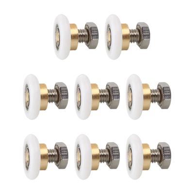 Corrosions Resistant Nylons Wheel Easyly To Install On Various Shower Glass Door for Simple Sliding
