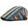 HT4785 Baskenmütze Herren Damen Frühling Sommer Sonnenhut Vintage Gestreift Künstler Maler Baskenmütze Männlich Weiblich Efeu Flache Kappe Herren Baskenmützen