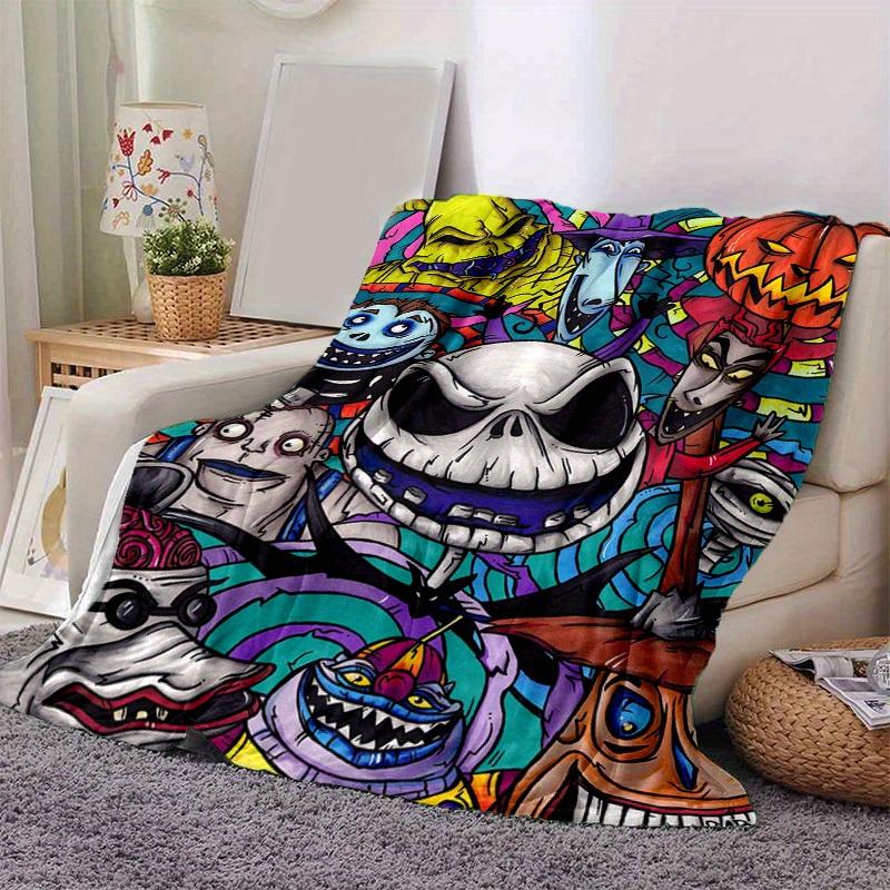 1pc. Halloween Themed Cartoon Character Blanket, Seasonal Home Decor Gift for Friends and Family, Cozy and Soft Throw Blanket for Couch, Bed