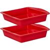 Saphe 8 Zoll Silikon-Quadrat-Kuchenform, Antihaft-Silikonform, Brownie-Backform für Brownies, Kuchen, Brot, Torten und Lasagne, 2er-Pack