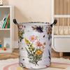 1pc, Flowers Laundry Basket Foldable Colorful Floral Laundry Hamper with Handle Portable Clothes Storage Organizer Basket Storage Bag for Laundry Room