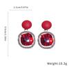Silver Needle Rhinestone Stud Earrings – Elegant Light Luxury Style, Versatile and High-end Jewelry for Women