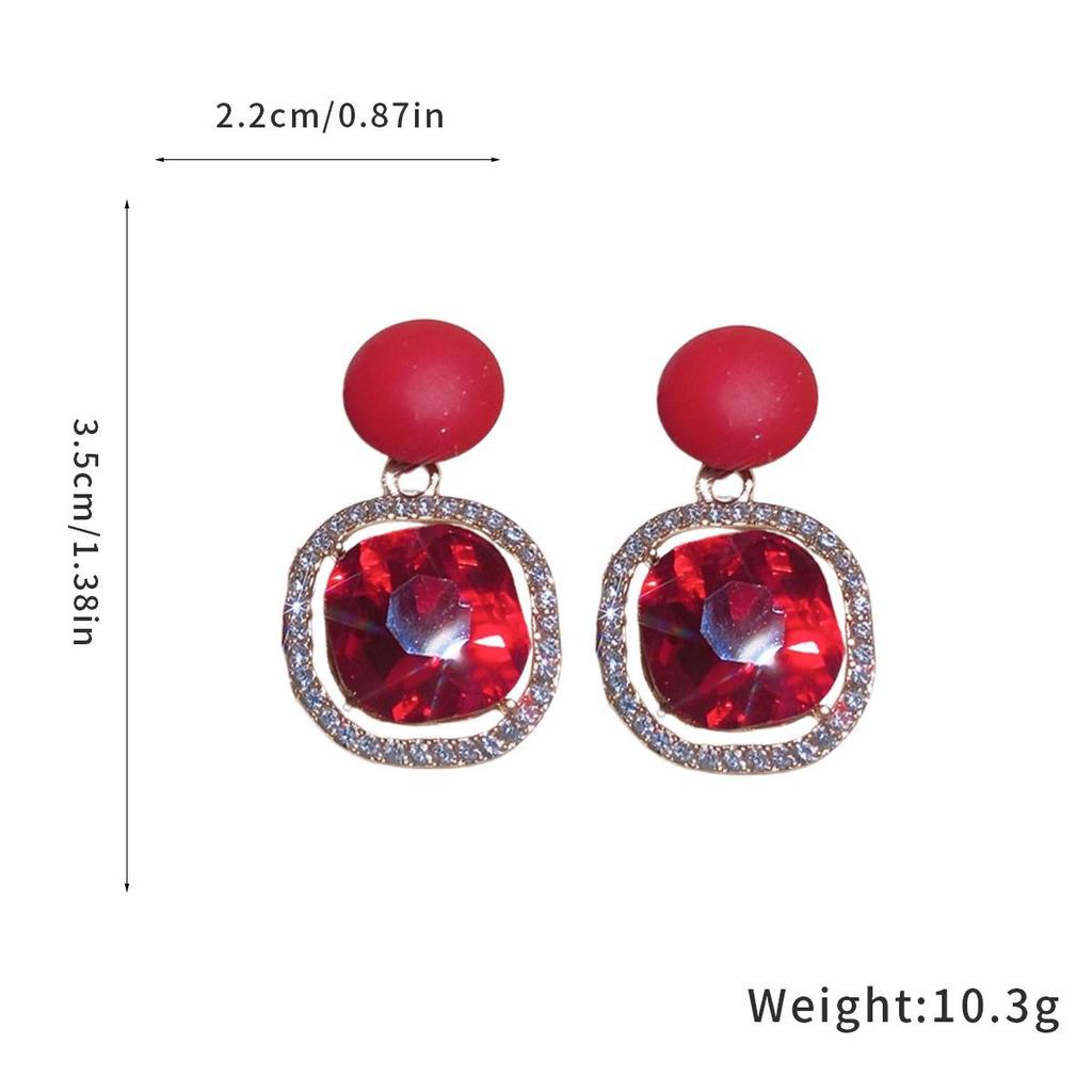 Silver Needle Rhinestone Stud Earrings – Elegant Light Luxury Style, Versatile and High-end Jewelry for Women