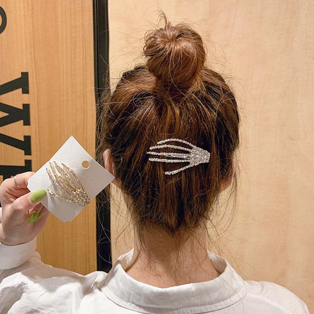 Skull Hand Zombie Punk Halloween Rubber Band Hair Accessories Women Hair Clip Korean Style Barrette