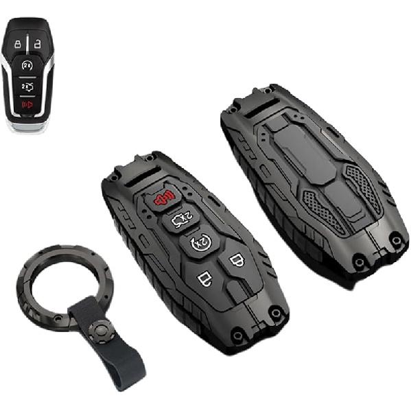 Heavy Key Fob Cover Case Protector For Ford, Keychain, Accessories For Ford Explorer Fusion Escape Edge Expedition F150 F250 F350 F450 F550 Maverick