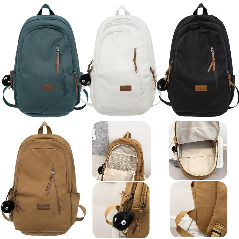 Wholesale Girls' Backpack With Large Capacity Oxford Cloth Material Fresh And Sweet Style Suitable For Travel White/black/green/camel