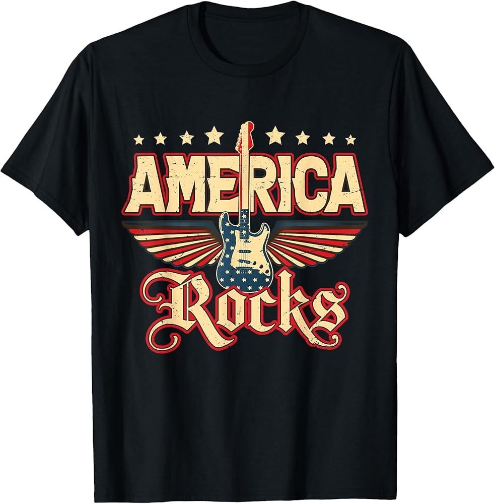 

Guitar American Flag TShirt Unisex T-Shirt XXXL