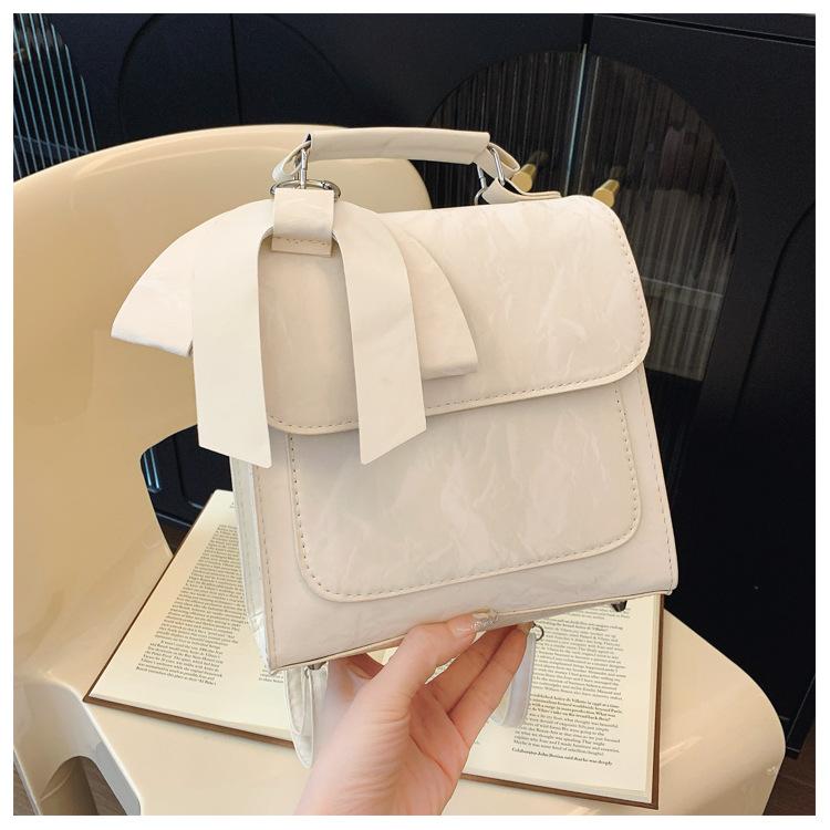 

Лук великої місткості нової модної моди в стилі коледжу для відпочинку і подорожей на подвійне плече жіноча сумочка білий