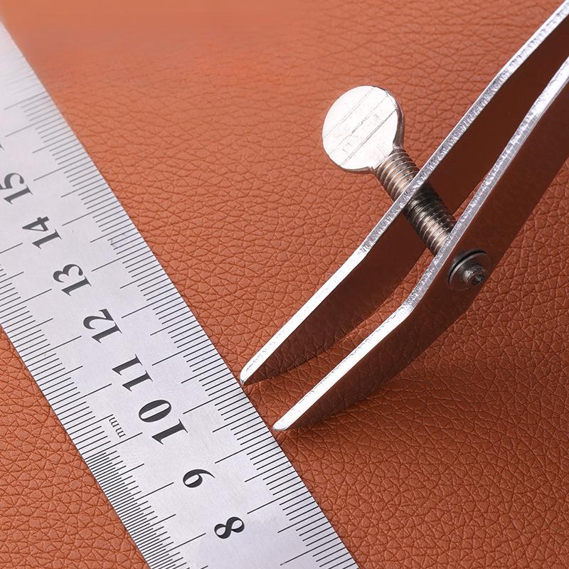 Adjustable Leather Edger Creaser Wooden Handle Stainless Steel Professional Press Skiving Tool for DIY Leather Craft