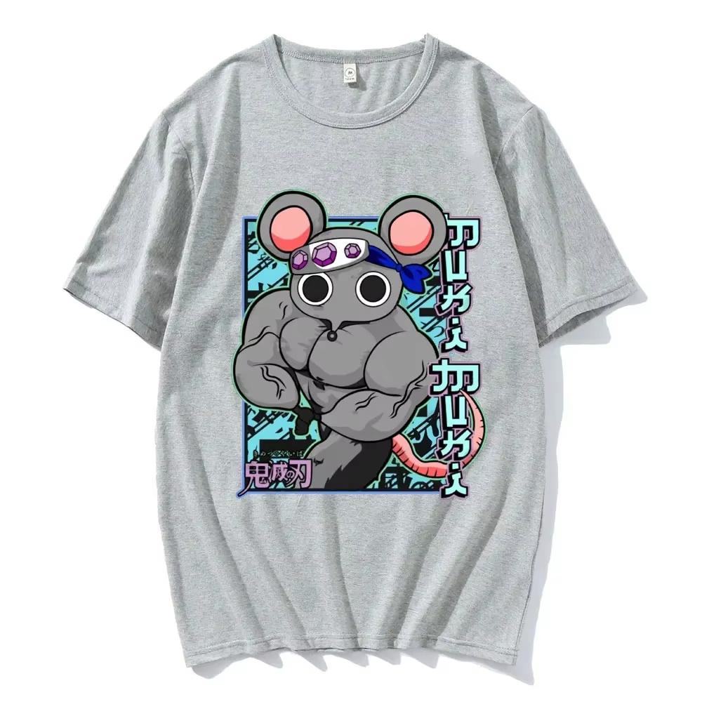 Anime Demon Slayer 2026 Summer NewTshirt 100 cotton Muscle Mouse raphic unisex leisure Short sleeve Y2K shirt streetwear