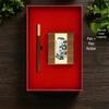 Chinese Solid Wood Pen Holder: Premium Desktop Ornament & Corporate Gift In Elegant Gift Box
