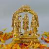 God Ram Darbar Murti, Hindu Lord Ram Ji With Laxman & Goddess Sita Devi Idol