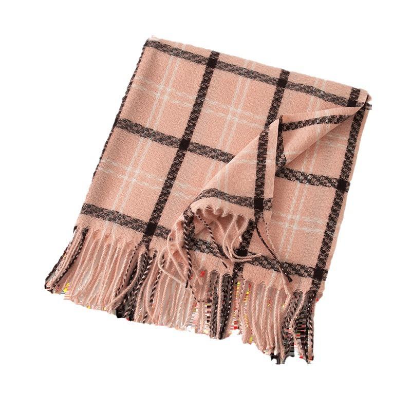 Autumn And Winter High-End Korean Plaid Scarf Casual Versatile Korean Women Versatile Shawl Women