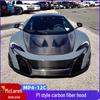 Modified Carbon Fiber Vented Hood for McLaren 12C-MP4 and 650S – P1 Style, Wide Body Kit Front End.