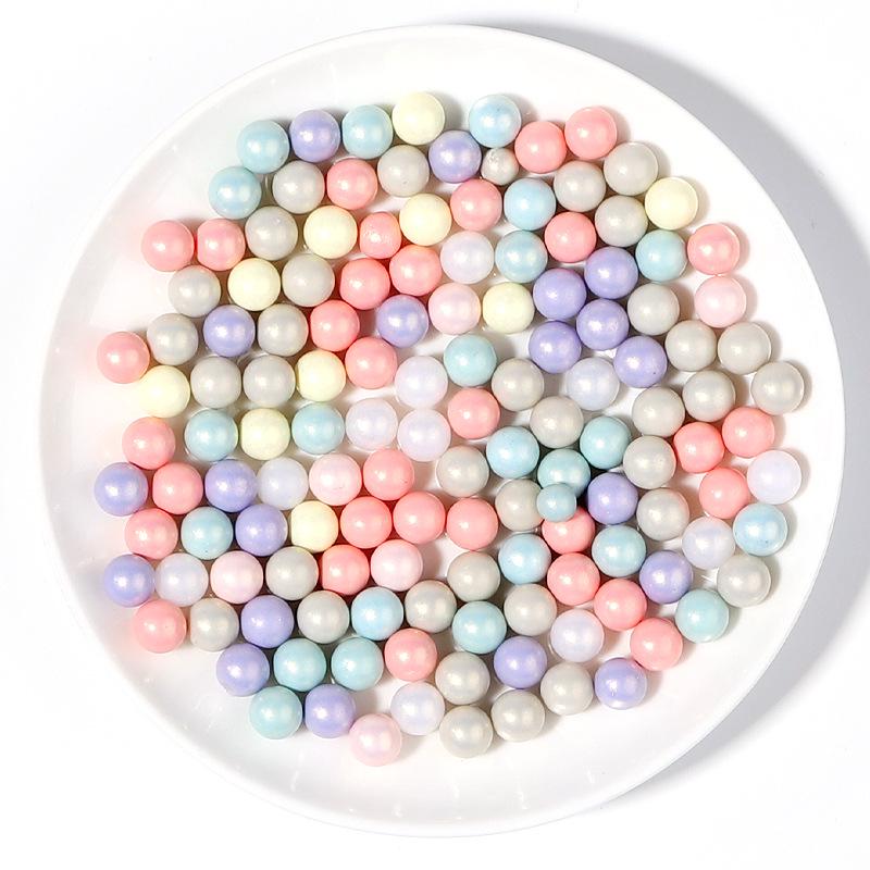 Acrylic Candy Macaron Solid Round Beads for DIY Jewelry and Epoxy Resin Crafts