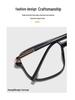 2025 TR90 Korean Style Large Frame Double Bridge Anti-Blue Light Eyeglasses with Plain Lenses - Model OZ 260.