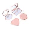 Mini Folding Mirror Keychain Round Heart Oval Square Shape Double Sided Cosmetic Mirror Metal Folding Keychain Makeup Mirror