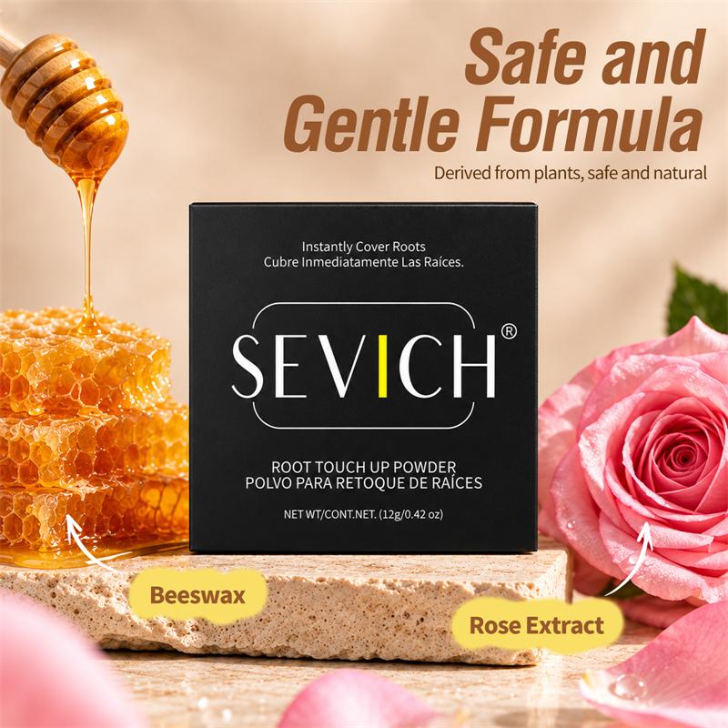 SEVICH 12g Magical Fluffy Hairline Powder Hair Line Shadow Hair Concealer Root Cover Up Gray Coverage Unisex Instantly Black/Dark Brown/Coffee