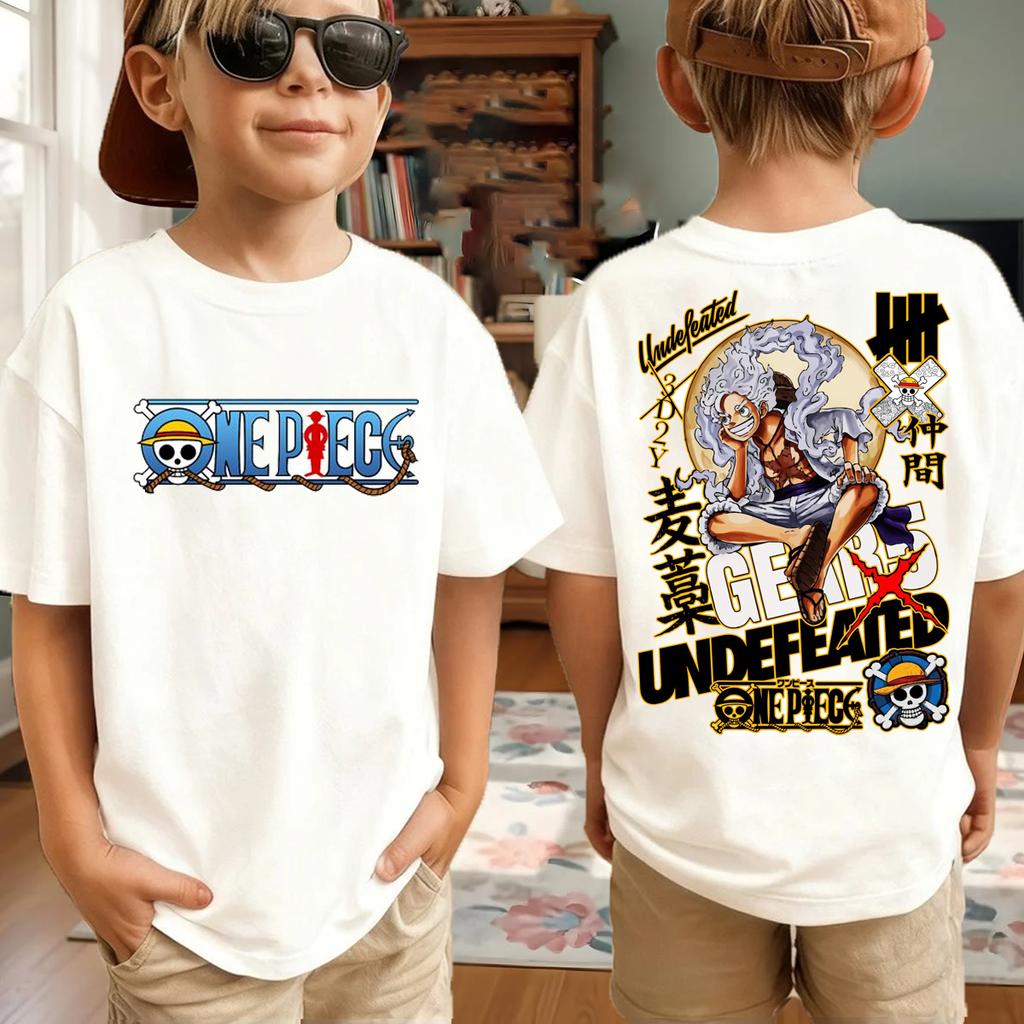 New One Piece Japanese Anime Printed Men's T-Shirt Roronoa Zoro Boy Children's Harajuku Short Sleeve Kids Luffy T-shirt Clothing