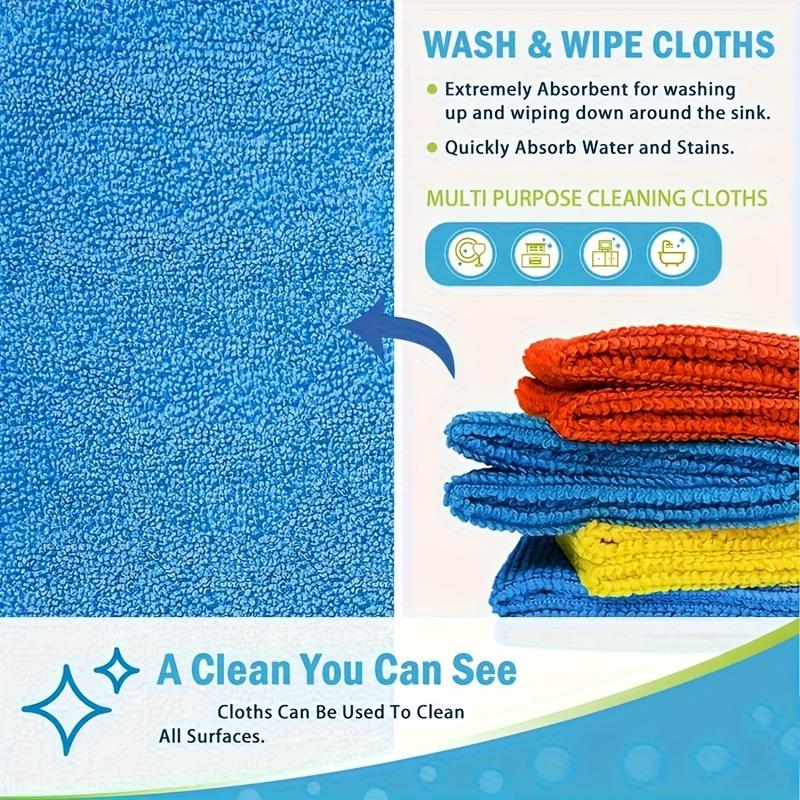 8/16/32 Pack of Microfiber Cleaning Cloths Reusable Non-woven Super Absorbent Non-scratch Rags
