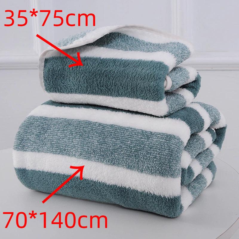 70*140cm Home Bath Towels for Men and Women, Soft and Comfortable and Absorbent Couple's 35*75cm Towels, Wrapping Towels