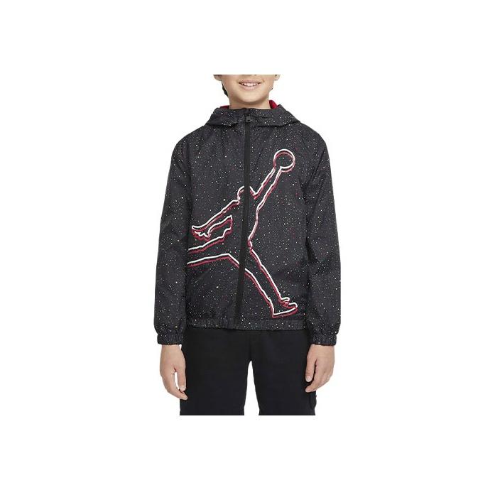 

Jordan Full Print Polka Dot Big Logo Zip-Up Hooded Jacket Kids jackets Black DV0911-010 L