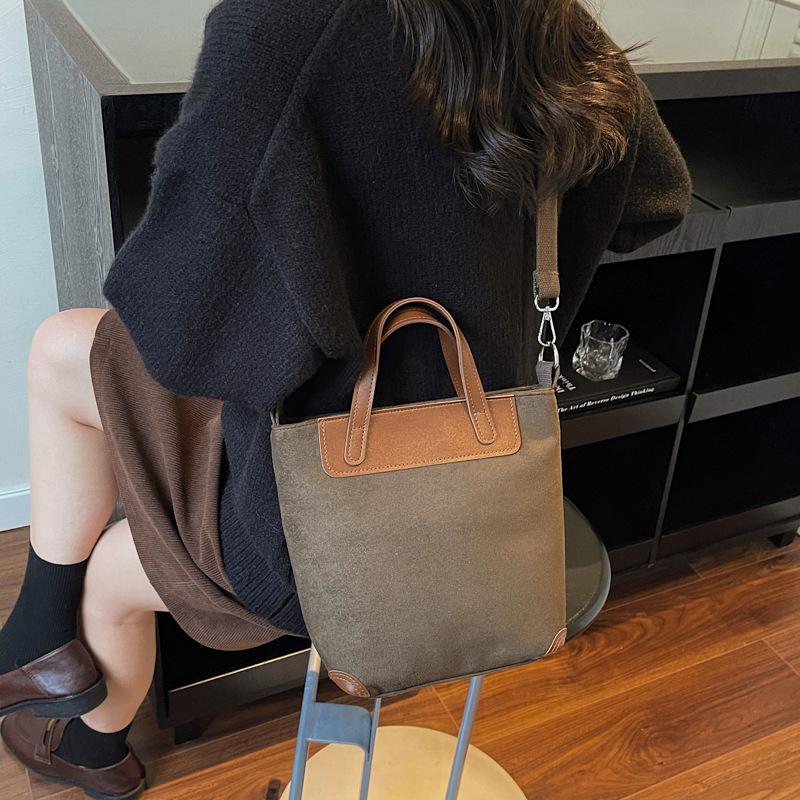 Herbst & Winter Retro Wildleder Kleine Quadratische Tasche - 2025 Neue Minimalistische Lässige Handtasche, Strukturierte Schulter- & Umhängetasche Trendig