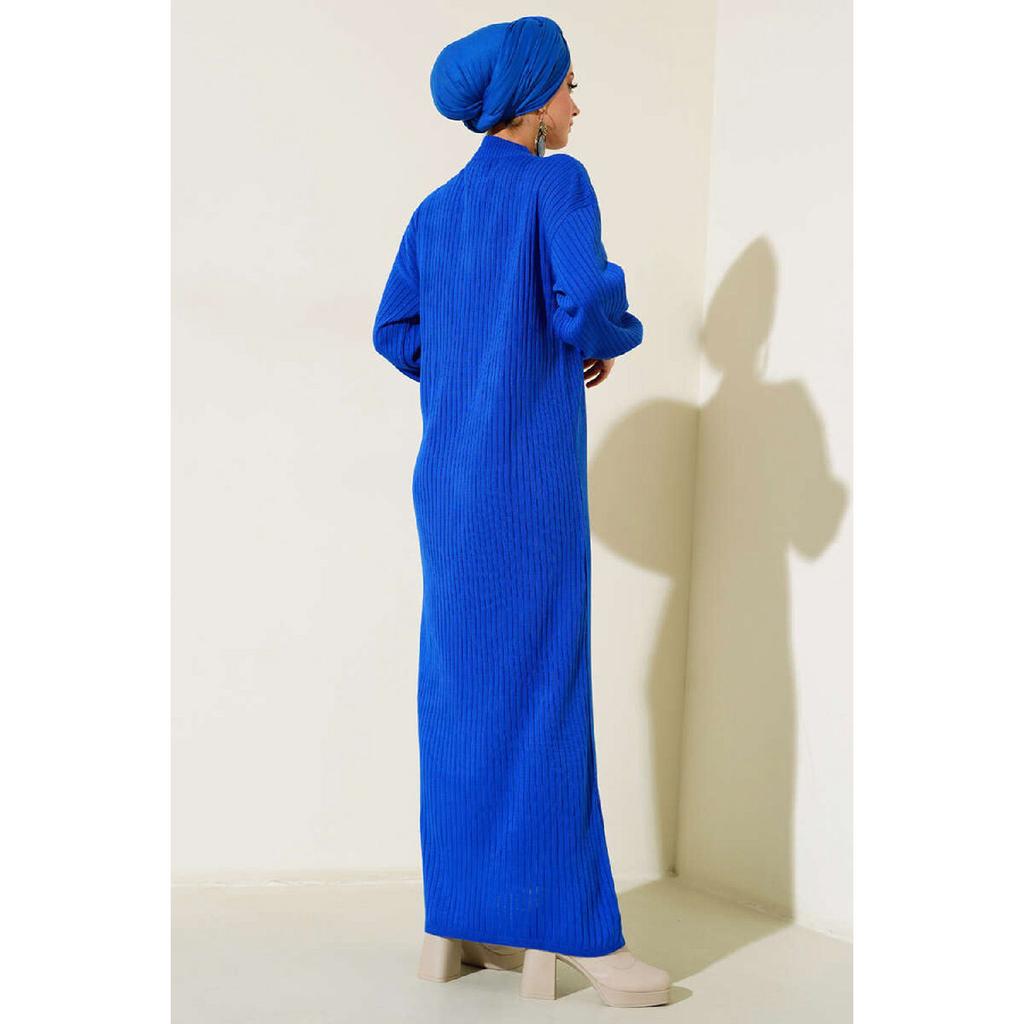 15900 Length Hijab Knitwear Dress - Black