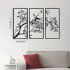 Peach Blossom Metal Wall Art for Home Decoration - Perfect for Christmas and Year-Round Charm