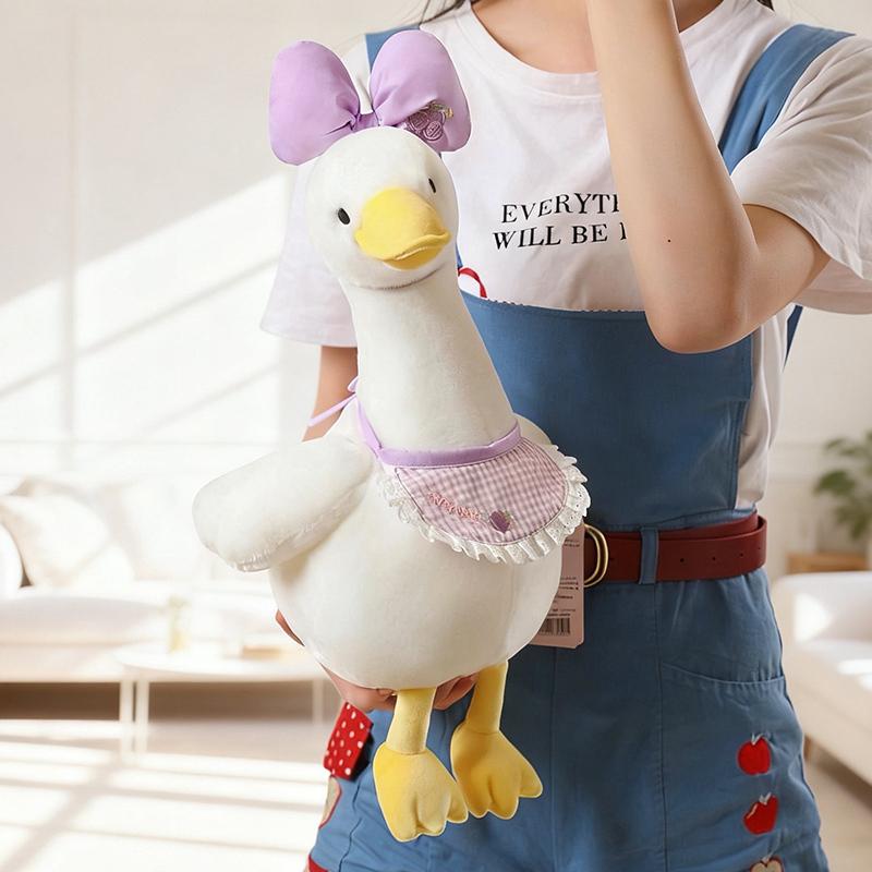 Sitting Posture Crooked Duck Soft Plush Toys Adorable Duck Stuffed Plush Animals Companion Dolls for Kids Birthday Gifts