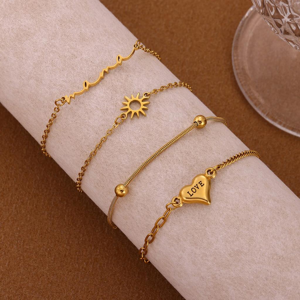 Dainty Mini Mama Letter Bracelet For Women Gold Color Stainless Steel Elegant Adjustable Link Chain Mother's Day Jewelry Mumgift