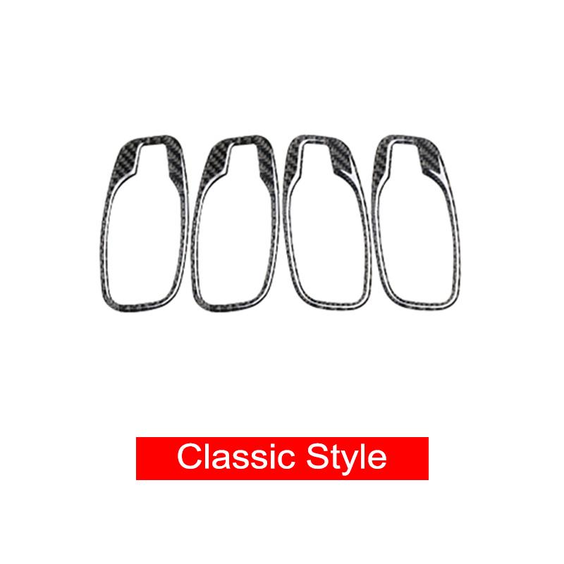 4 teile/satz Carbon Faser Auto Innen Türgriff Abdeckung Dekoration Aufkleber Für BMW E60 5 Serie 2005-2010 Auto tuning