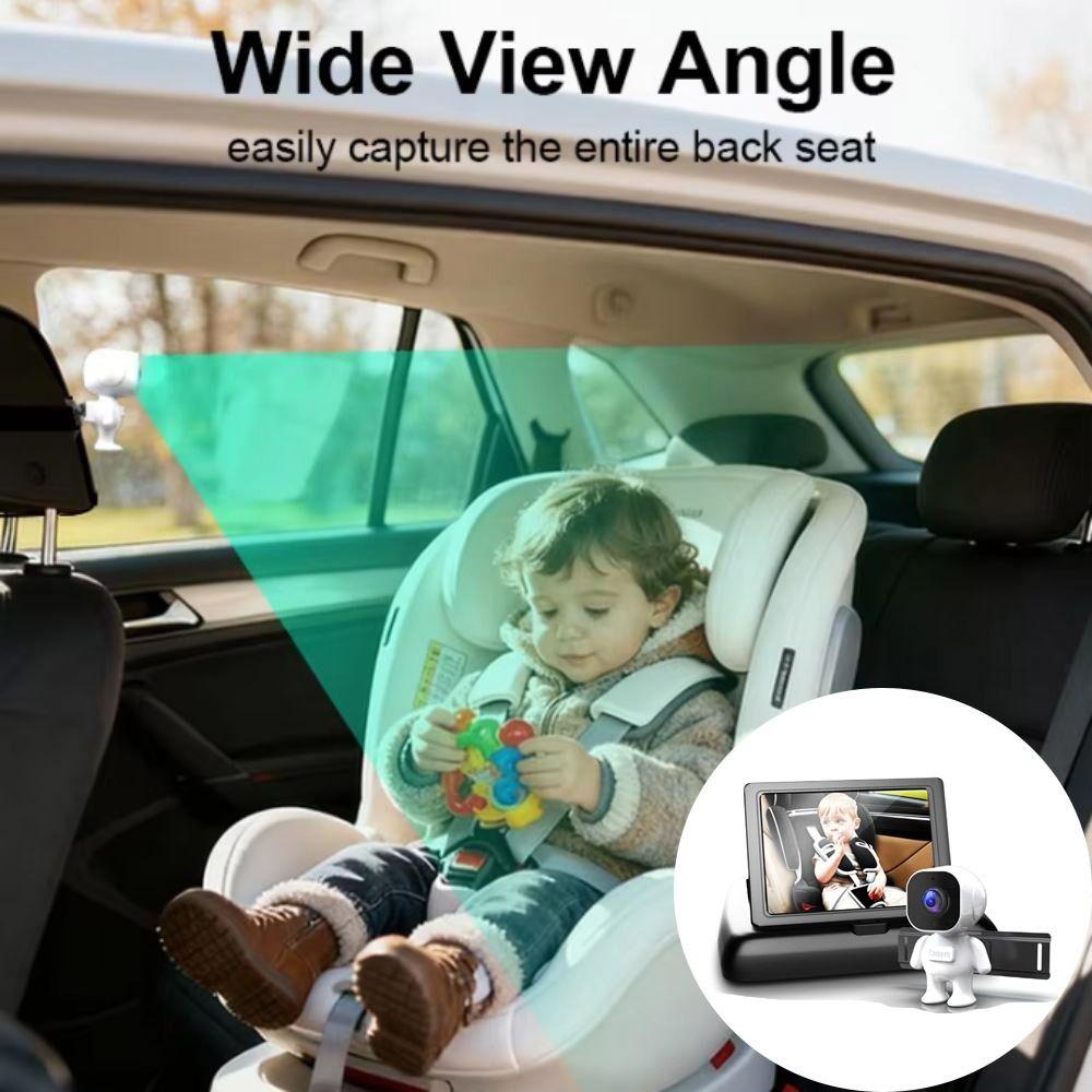 Suction Cup Mount Baby Car Monitor 4.3 Inch Screen Rear Facing Camera  Back Seat View