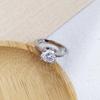 Klassischer Stierkopf Moissanit Verlobungsring, Sterling Silber S925, 1 Karat, Perfektes Geschenk für Freundin