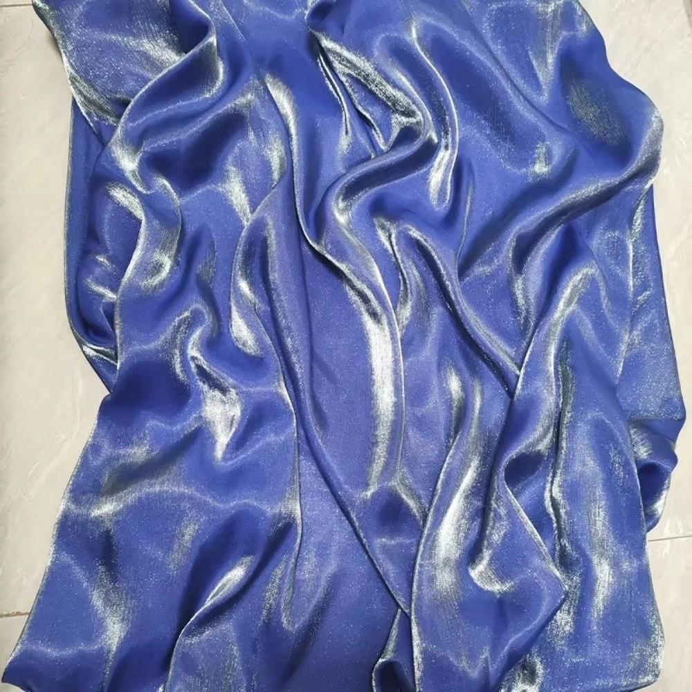 150*50cm Gradient Glossy Silk Satin Fabric Soft Shiny Sewing Material Smooth Holographic Iridescent Material Stage Costume
