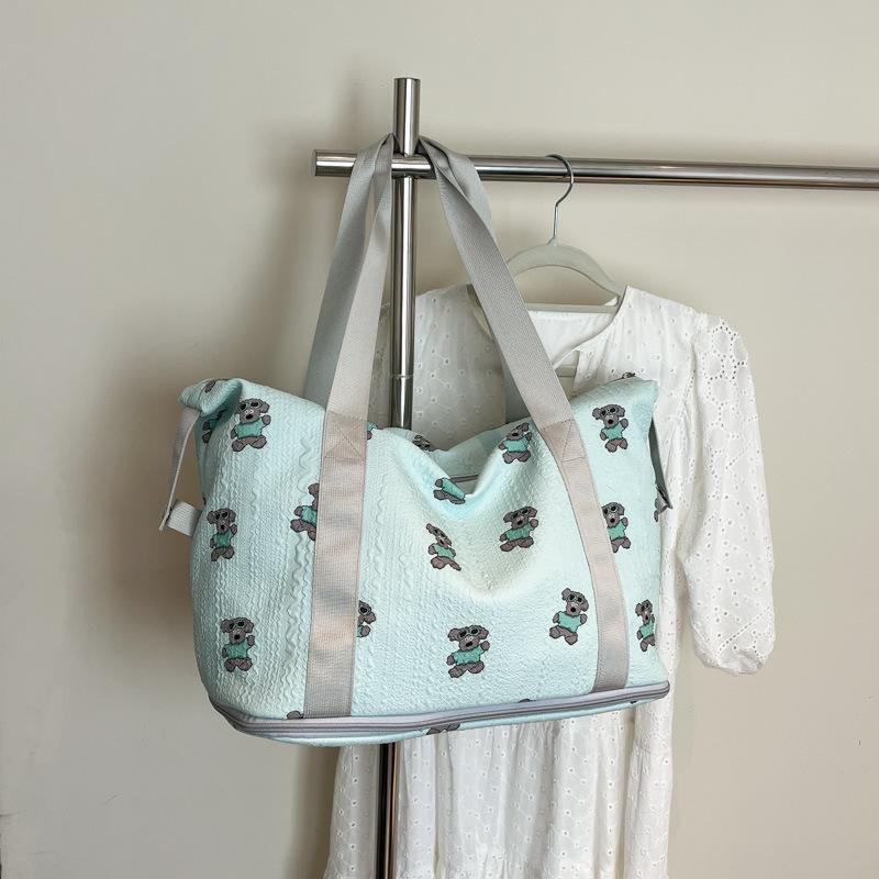 Foldable Portable Short Trip Bag Cute Business Trip Large Capacity Luggage Student Birth Bag Hand Shoulder Bag