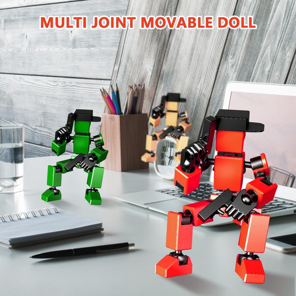 3D-gedruckter Mini-Roboter mit mehreren Gelenken, bewegliches Spielzeug, zum Selberbauen, Stressabbau-Figur für Kinder und Erwachsene, Trendiges Juguete