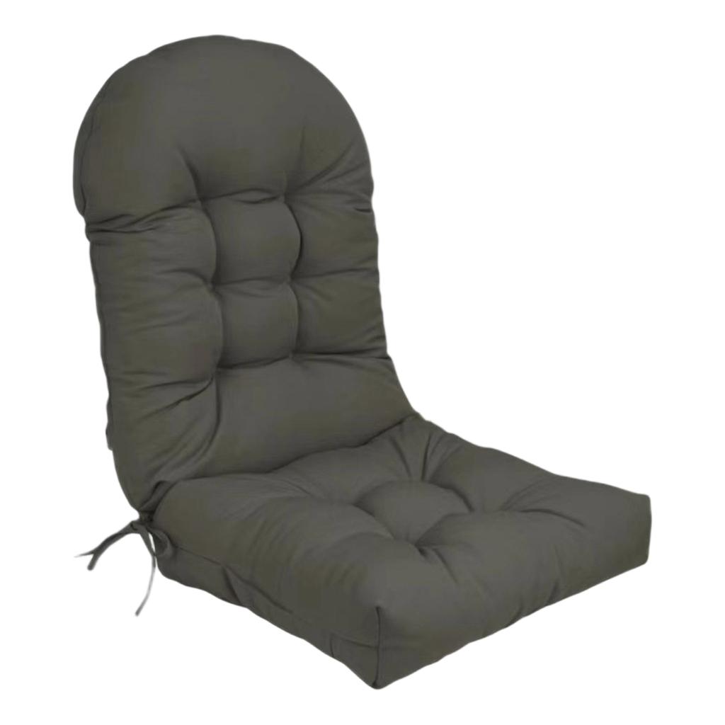 Soft Brushed Fabric Lounge Chair Cushion 110x50cm Thick Padded Seat and Backrest Cushion with Ties for Outdoor and Indoor Use
