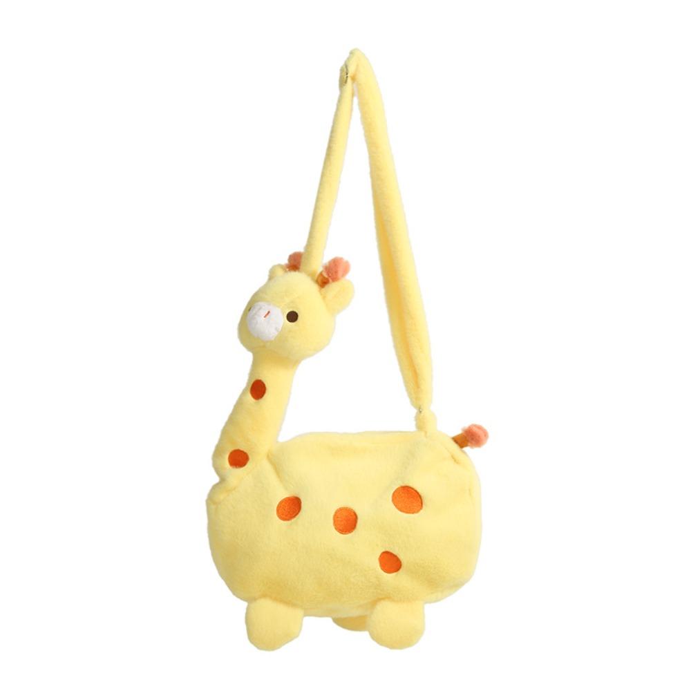 Soft Plush Giraffe Shape Plush Bag Large Capacity Plush Doll Shoulder Bag  Phone