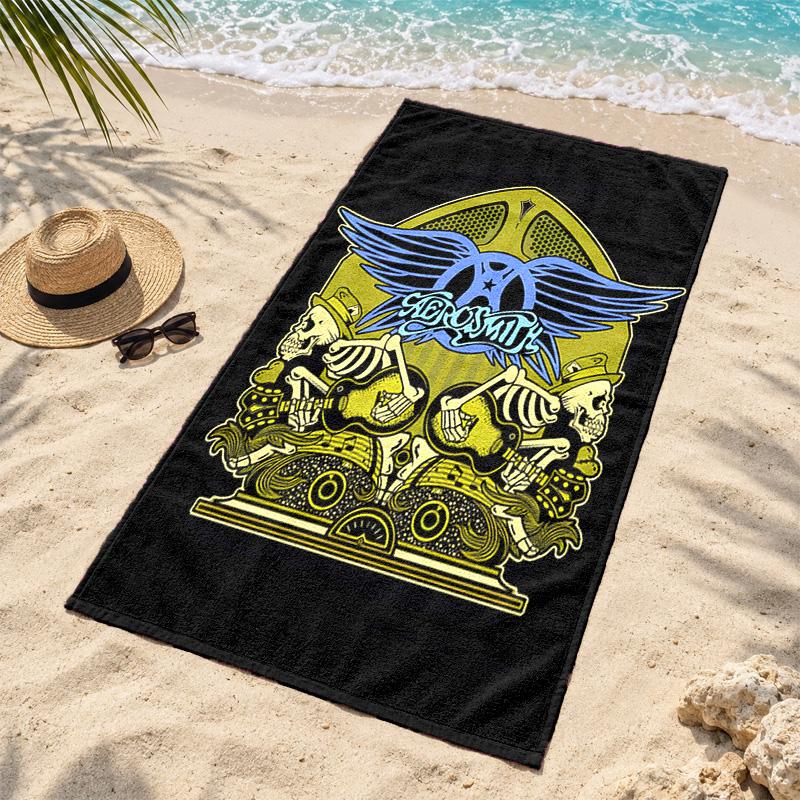 Aerosmith Microfiber Beach Towel Quick Dry Sand Free Lightweight Beach Towels for Travel Swimming Camping