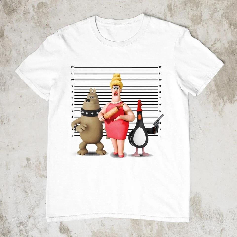 

Wallace and Gromit - Villain Lineup Funny Gift White All Size Gift Shirt KH1186 2XL