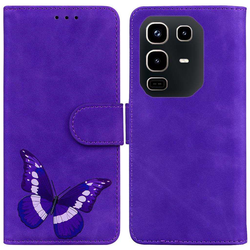 For Infinix Note 50 Pro 4G/Note 50 4G Stand Case PU Leather Phone Cover Butterfly Printed