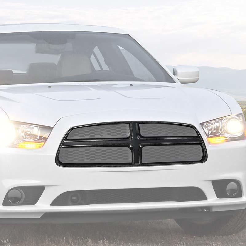 Car Front Hood Air Inlet Grille Ring Cover Protective Sticker For Dodge Charger 2011-2014 Car Accessories