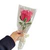 Finished Pipe Cleaner Artificial Rose Handmade Preserved Fake Flower Plush Twist Stick Floral Decoration Wedding Anniversary Mother's Day Birthday