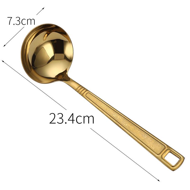 

Набор лопаток из нержавеющей стали Лопатка для жарки Суповая ложка Набор кухонной утвари для приготовления пищи Бытовая лопатка для жарки Дуршлаг для хот-пота Round spoon